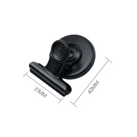 Magnetic Clips,White Board Magnets,Fridge Magnets,10pcs Magnetic Clips for Whiteboard & Fridge - Black Heavy Duty Strong Magnets Organizer (4x3cm, 150g)