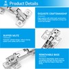 HanOrson 165° Cabinet Hinges, 2 Pairs Full Overlay Frameless Cabinet