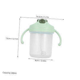 SAFIGLE Adult Sippy Cup with Straw Lid for Elderly Care Spill Drinking Cup with Measurement Markings for Bedridden Patients and Pregnant Women Green Design