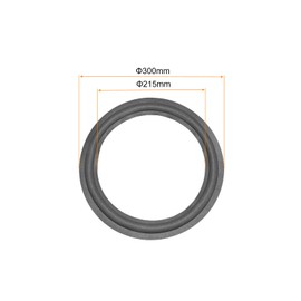 Rebower Speaker Foam Edge Surround Rings Rubber Perforated Subwoofer Rings Replacement Parts [for Repair or Crafts Speaker Decoration] - 12 Inches / Black / Pack of 2