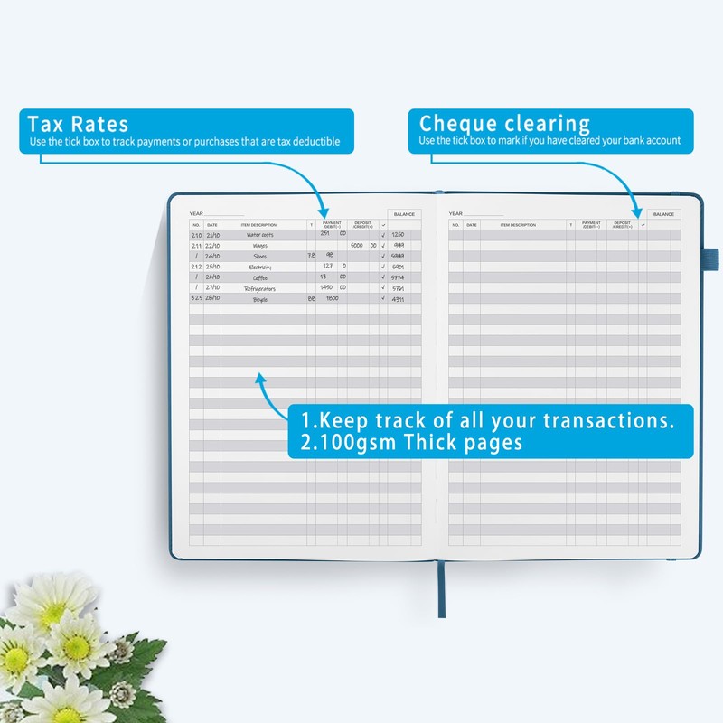 Check Registers for Personal Checkbook, Blugool Checkbook Register with Check