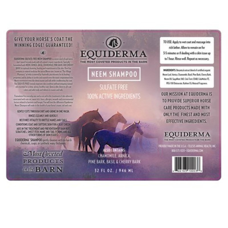 Neem Shampoo 32 oz - Organic, Plant-Based Shampoo