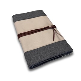 10pc Carry Bag for Solfeggio Tuning Forks, Colorful Plug-In Bag with Compartments for Gemstone Boots and Attenuators – Sound Therapy Tools and Biofield Harmonization – Ivory