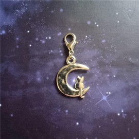 3pcs Moon and Cat Charms, Cartoon Cat Clip on Charm, Celestial Zipper Pull, Cute Charms for DIY