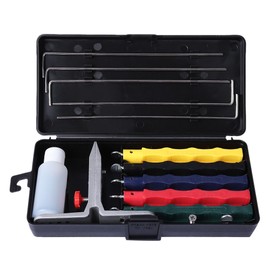 Sharpening Set Sharpening Products with 3 Sharpening Stones Clamp, Guide Rods, Abrasive Oil, Transport Box