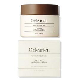 [O'CLEARIEN] Layered Natural Cream For Face 1.69 fl.oz | Moisturizer cream with Hyaluronic Acid, Anti-aging, Soothing, Non-Irritation for Sensitive Skin, Nourishing, Paraben Free