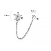 Pierced Owl 18GA 316L Stainless Steel Flower and Round CZ