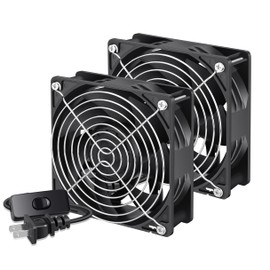 GDSTIME 2PCS EC Cooling Fans,12038 120mm x 38mm 12cm AC 110V 115V 120V 220V 240V Industrial Axial Brushless Cooling Muffin Fans DIY