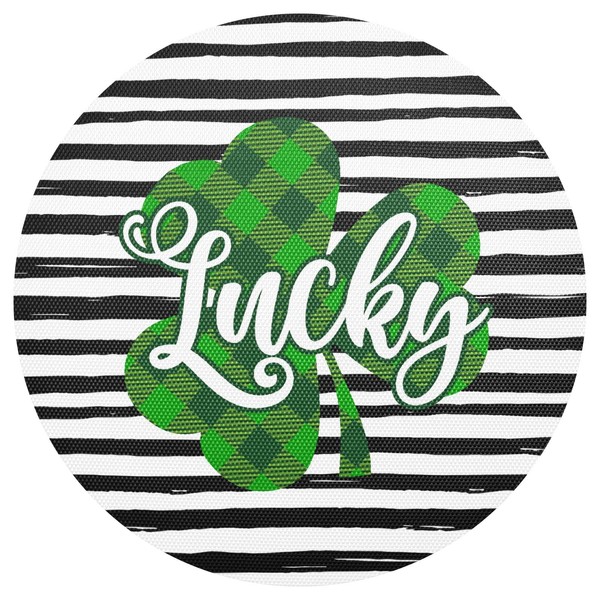 Kcldeci St Patrick's Day Round Placemats for Dining Table Set