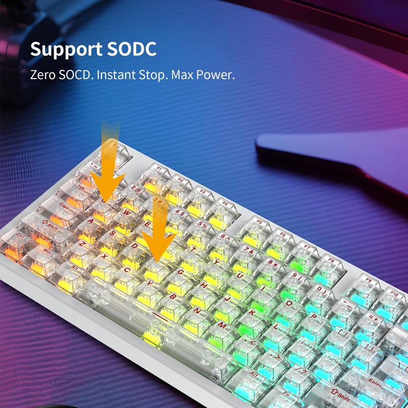 IROK FE87 V2 IMC Wired Mechanical Keyboard, Dual 8KHZ Polling