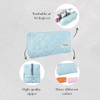 Terry Cloth Cosmetic Bag, Quilted Makeup Bag, Pink, Blue, Orange,
