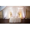 AK Trading 115" x 120" White Chiffon Drapes Panels for