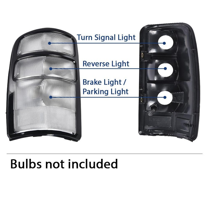 PIT66 Tail Lights Assembly Compatible with Chevy Suburban Tahoe 2000-2006,