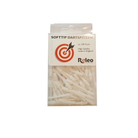 Roleo Soft Tip Dart Tips Special Pack of 100 White 2BA