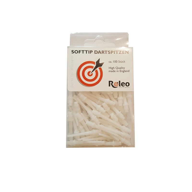 Roleo Soft Tip Dart Tips Special Pack of 100 White