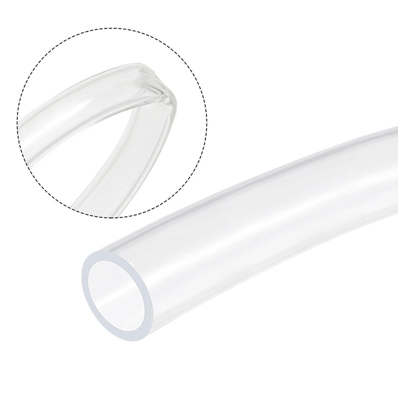 sourcing map PVC Clear Vinyl Tubing, 20mm ID 25mm(1-inch) OD