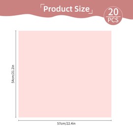 20 Sheets Matte Frosted Flower Bouquet Wrapping Paper,Double Sided Flower Wrapping Paper Waterproof Bouquet Supplies for Florist Wedding Birthdays Party Decoration Gift Wrap 22x22 inch(Coupled Pink)