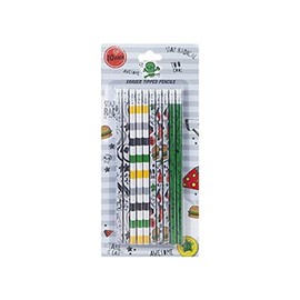 Boys Pencils and Stationery Sets Hype Squad Graffiti Green Grey Yellow, Wallet Ruler Sharpener (Pencils)
