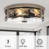 16 Inch Farmhouse Flush Mount Ceiling Light With Seeded Glass,