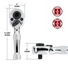 Powerbuilt Stubby Ratchet, Mini 1/4 Inch Ratchet Wrench, Reversible 72