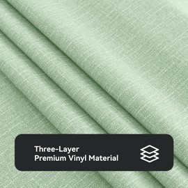 Romanstile Oilcloth Tablecloth 100 x 140 cm Outdoor Green Tablecloth Linen Look PVC Tablecloths Waterproof Garden Tablecloth Weatherproof for Birthday, Party, Spring, Summer, Easter, Picnics and