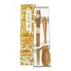 Marujyu 741204 Carving Wooden Chopsticks and Spoon Set, Boxed