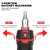 HAUTMEC 8-in-1 Stubby Ratcheting Screwdriver Set, Multi Screwdriver Tool All