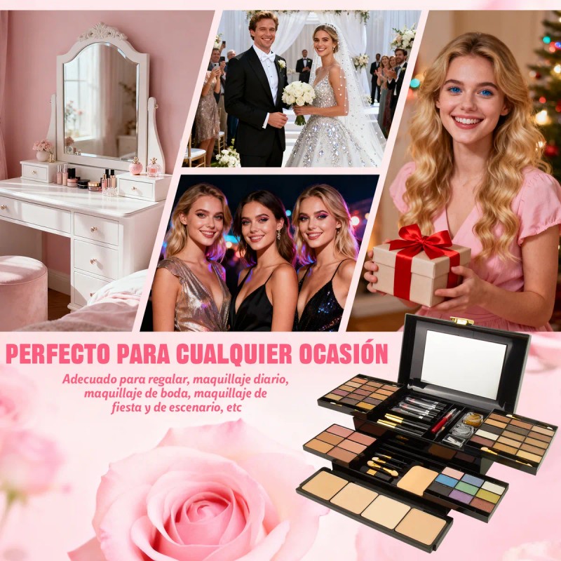 Traje De Maquillaje Femenino 132 Piezas Y Estuche