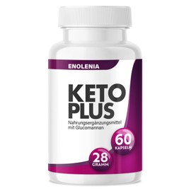 NEU: Enolenia® KETO PLUS Kapseln - extrem hochdosiert mit Glucomannan, Appetitzügler -schnell & stark, Nahrungsergänzungsmittel für Frauen & Männer, Stoffwechsel - 60 Kapseln