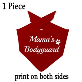 JXGZSO 1 Piece Security Dog Bandana Mama's Bodyguard Dog Bandana Security Scarf Over The Collar Dog Bandana (Mamas Bodyguard D)