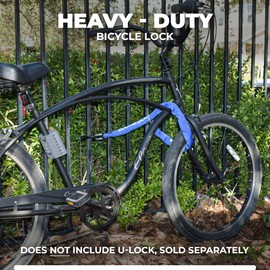 DocksLocks Heavy Duty Cinch Style 8mm Security Chain - (3ft, 6ft or 10ft) - Weatherproof Hardened Chrome Alloy Carbon Steel for Bikes, Motorcycles, Scooter, ATVs, Trailer and More 10ft