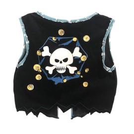 Liontouch - Pirate Vest - Captain Red Stripe | Age 3-8 Years - One Size Fits All | Costumes For Kids Sailing the Caribbeans