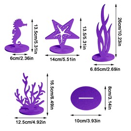 Tongcloud 24 pcs Ocean Party Decoration DIY Felt Table Centerpiece for Under The Sea Ocean Theme Baby Shower Birthday Wedding Party Decoration Supplies