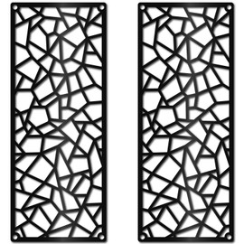 CREATCABIN Geometric Metal Wall Art Mid Century Iron Wall Decor Aesthetic Living Room Bathroom Kitchen Garden Lighting Hallway Display Gift for Family Friends Housewarming Party Birthday 9.8x3.9 Inch