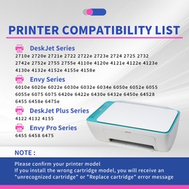 PANINK 67XL 67 XL 67 Ink Cartridges Black Color Combo Pack Compatible with HP Printer Ink 67 HP 67 Ink HP67 for DeskJet 2700, 2755e, 4155e, 4100 Envy 6000, 6400, 6055e Printer(2 Pack)