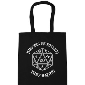 Hippowarehouse They See Me Rolling They Hating Tote Shopping Gym Beach Bag 42cm x38cm, 10 litres