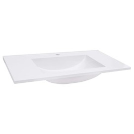Sink，Bathroom sink，Sink bowls for bathroom vanity，Bowl sink，Built-in Wash Basin 29.5"x18.1"x5.1" SMC White,for bathrooms