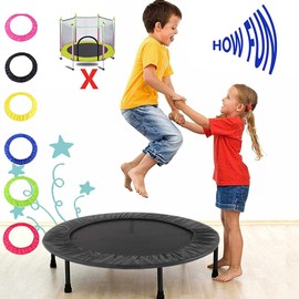 36 Inch Trampoline Cover, Universal Trampoline Pad Replacement Round Mini Trampoline Spring Cover for Kids, Trampoline Accessories, Black