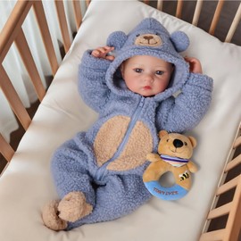 BABESIDE Realistic Reborn Baby Dolls Boy–17 Inch Lifelike Newborn Real Life Baby Dolls with Soft Weighted Cloth Body & Poseable Vinyl Limbs – Realistic Baby Doll with Toy & Gift Box for Kids Age 3 +