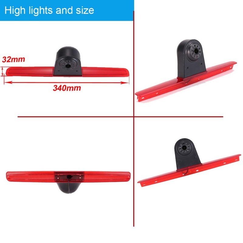 1280 * 720 Pixel Super HD Brake Light Backup Camera