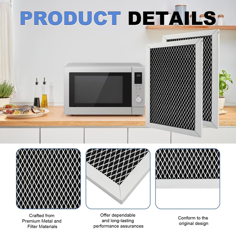 JX81C Microwave Charcoal Filter Replacement for GE&LG, WB02X10776 5230W1A011E Compatible