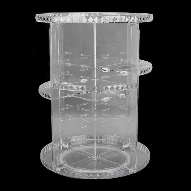 360 Degree Rotation Rotating Makeup Organizer Transparent Stable Base Cosmetic