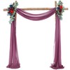 Wedding Arch Drapes Deep Pink Sheer Backdrop Curtains Rose Pink