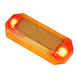 A ABSOPRO Universal Car Solar Power Simulated Dummy Alarm, Car Security Anti-Theft LED Flashing Warning Light Fake Lamp Red Shell Orange