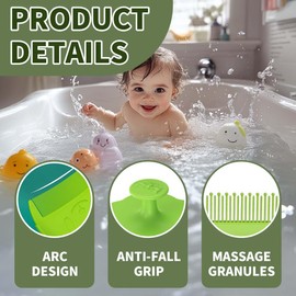 HABNI 3 Stück Baby Haarbürste Baby Badebürste Milchschorf Kamm Babybürste Gerader Babykamm Geeignet Für Neugeborene Um Die Kopfhaut Des Babys Zu Massieren Grün