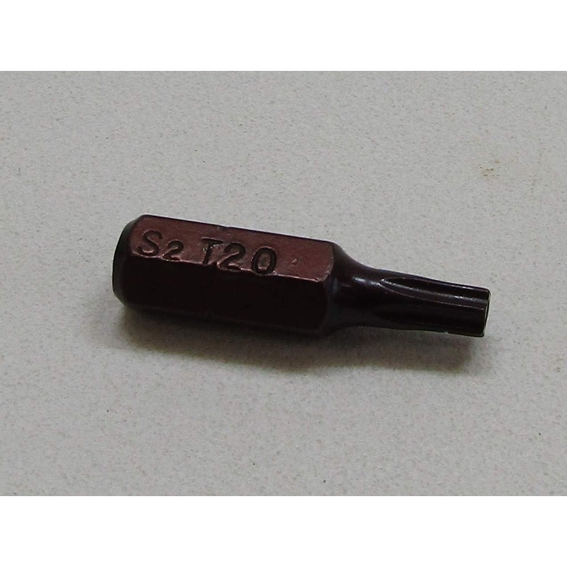 2x T20 Torx Security 25mm 1/4" Hex Shank Screwdriver Bit