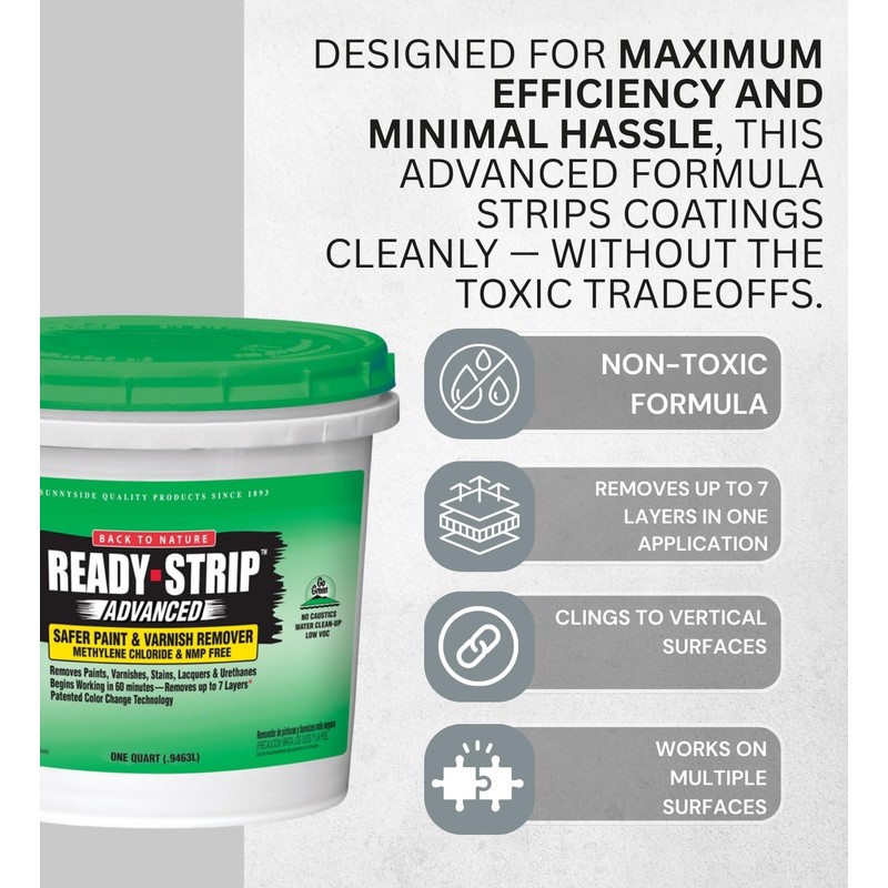 Sunnyside Corporation Sunnyside 65832A Ready-Strip ADVANCED Paint & Varnish Remover,