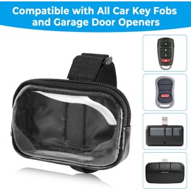 Soporte para abridor de puerta de cochera para visera, mini bolsa universal para puerta de cochera, llavero de control remoto, funda de visera ajustable para llavero de coche, lápices