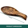 Kityemo Walnut Wooden Spoon Rest Cooking Spoon Holder Organizer Heat-Resistant