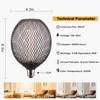 Harwez Decorative LED Light Bulb, Black Metal Mesh Cover, E26